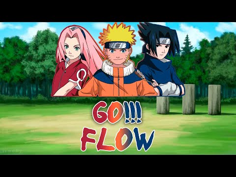 GO!!! (FIGHTING DREAMERS) - FLOW [English, Español, Romaji, Lyrics, Color coded] (Naruto Opening 4)