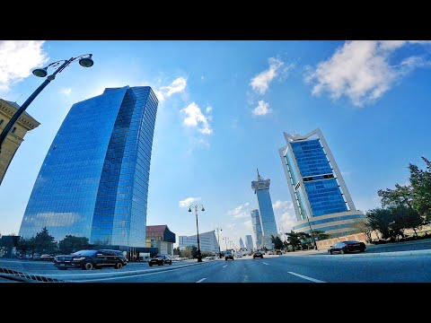 Baku  Downtown | Heydar Aliyev Avenue - Driving tour Azerbaijan (March10, 2021) Road drive | GoPro 9