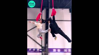 What a wonderful aerial silk performance!