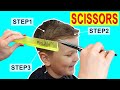 SCISSOR HAIRCUT TUTORIAL HOW TO CUT BOYS HAIR AT HOME