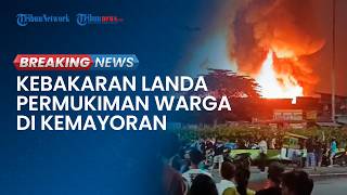 BREAKING NEWS: Kebakaran Landa Permukiman Warga di Kemayoran Jakpus, Kobaran Api Membumbung Tinggi