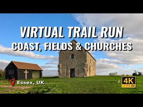 Virtual Trail Run - Ancient Churches, Raw Coastlines & Green Fields | 82-Minute Treadmill workout