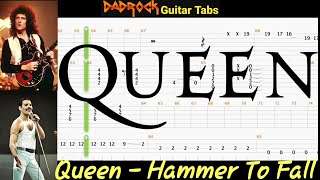 Hammer To Fall - QUEEN - Guitar + Bass TABS Lesson