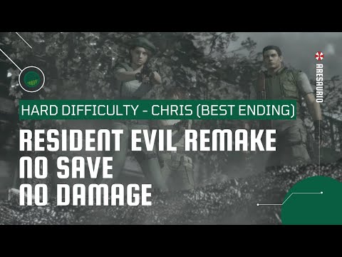 Resident Evil REmake (PC) | Chris Hard Difficulty - No Damage | No Save | Best Ending