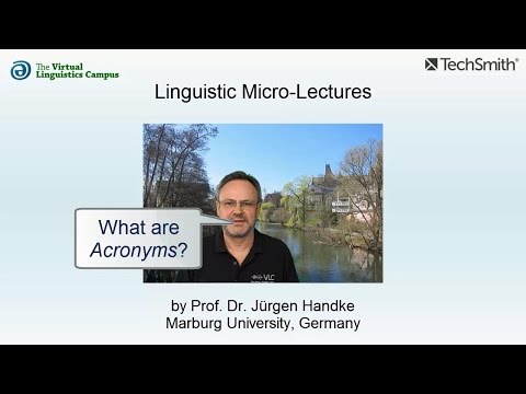 MOR_011 - Linguistic Micro-Lectures: Acronyms