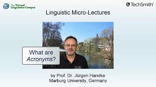 MOR_011 - Linguistic Micro-Lectures: Acronyms