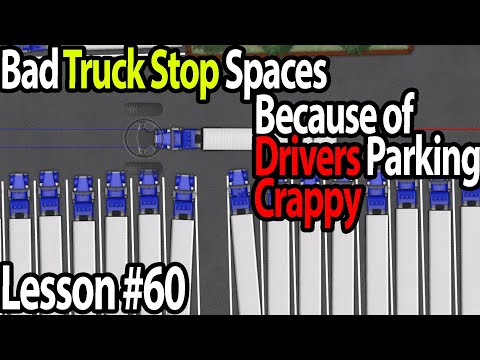 Trucking Lesson 60 - Nearly An Impossible Back at Truck Stop
