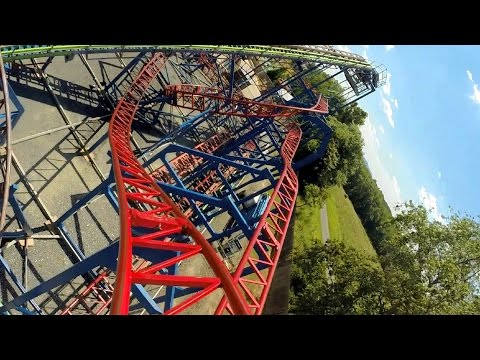 Front row point of view footage of Wild West Express