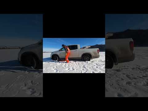 Cheap Traction Board Saves Honda Ridgeline Ice Fishing