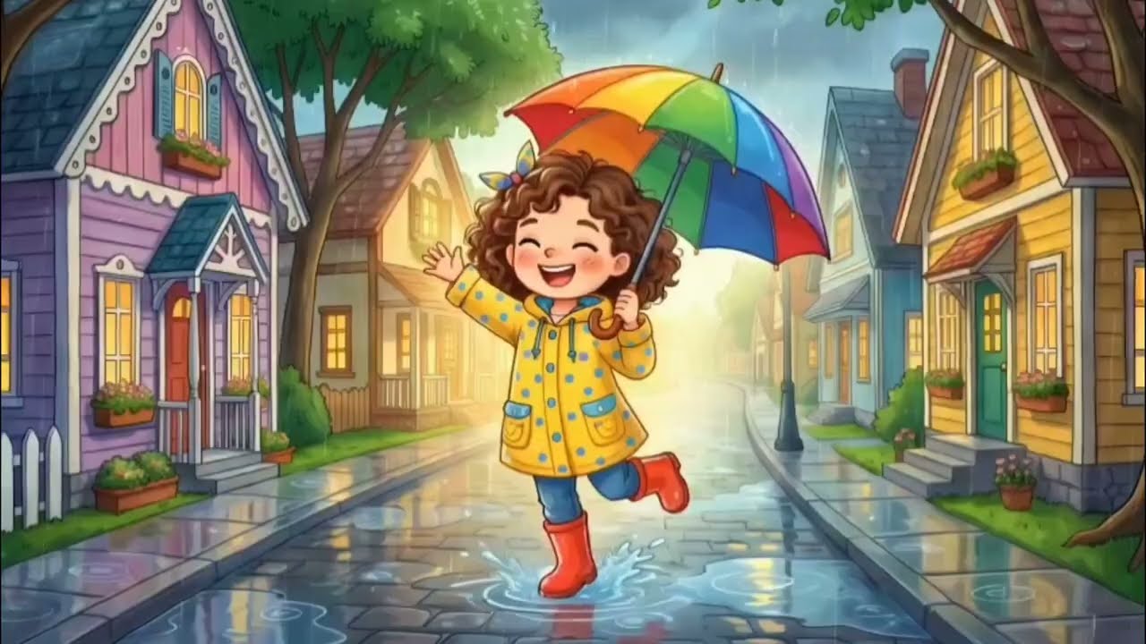 Rain Rain Come Again!🌧️|Rainy Day Nursery Rhyme#rainraingoaway#rainyday #nurseryrhymes#mimiandmagic 