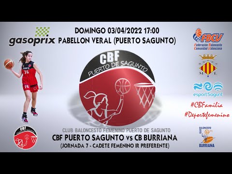Videohighlights Cadete A Gasoprix CBF Puerto Sagunto - Cb Burriana (J11 LIGA 21-22)