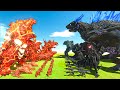 Lava Team Thermo Godzilla Vs Shimo Dark Team Animal Revolt Battle Simulator