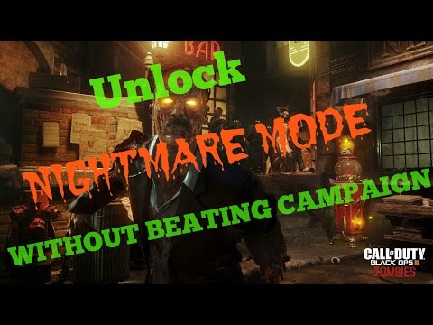 HOW TO UNLOCK NIGHTMARE MODE (Without Beating Campaign)- Black Ops 3