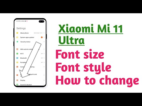 Xiaomi Mi 11 Ultra , Font size change setting How to change