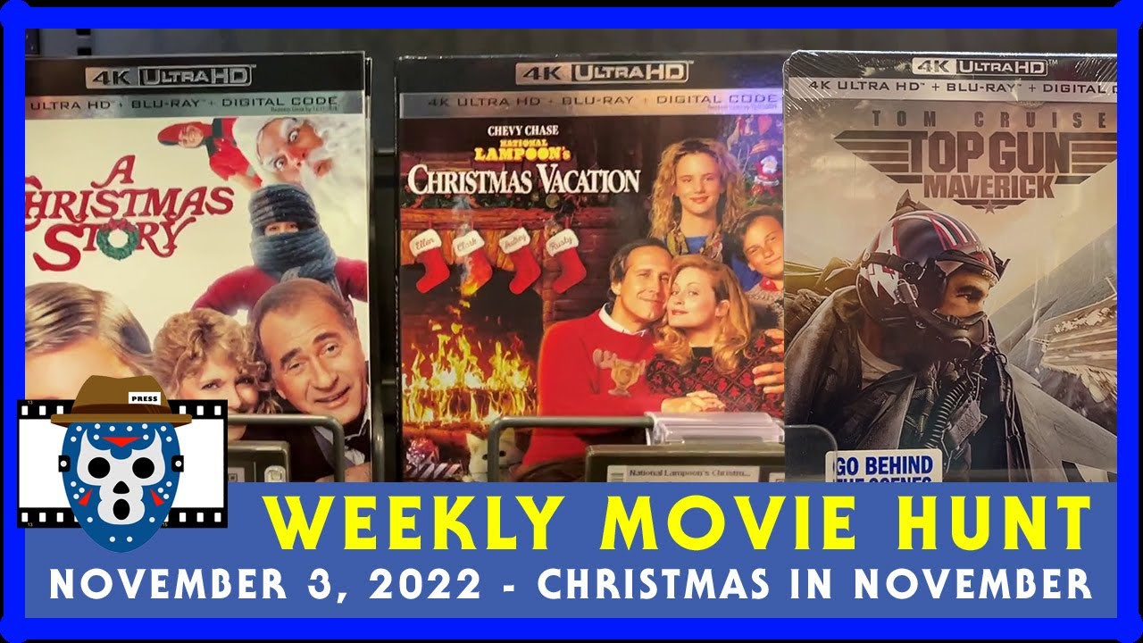 WEEKLY BLU RAY and DVD New Movie Hunt - NOVEMBER 3, 2022 - TOP GUN Maverick and CHRISTMAS 4K Titles