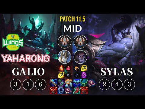 JAG Yaharong Galio vs Sylas Mid - KR Patch 11.5