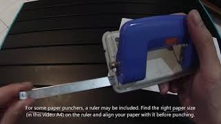 How to use a paper puncher?