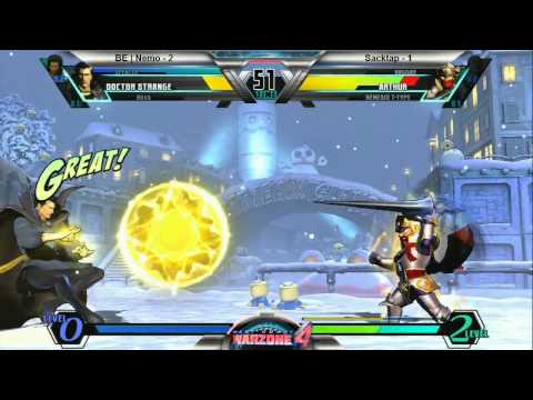 West Coast Warzone 4 UMVC3 Top 8: BE Nemo VS Sacktap