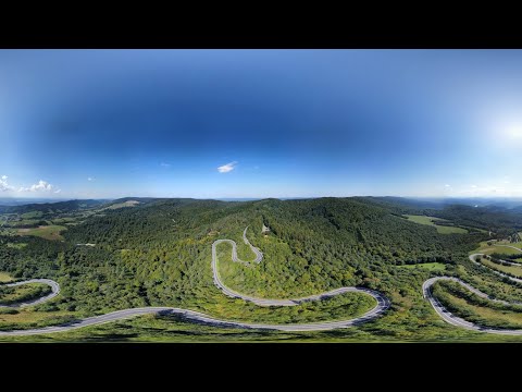 Z lotu ptaka | Wara - Siedliska kładka nad Sanem. | Słonne - najdłuższe Serpentyny w Polsce