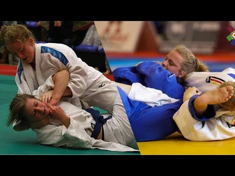 【柔道】 女子柔道・押さえ込み、そして絞め技から気絶、失神・・  これは柔道？ 【凄技】 women’s judo  choke out