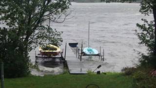 preview picture of video 'Tropical Storm Irene visits Galway Lake'