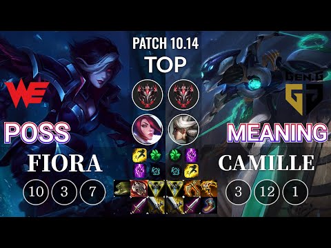 WE Poss Fiora vs GEN Meaning Camille Top - KR Patch 10.14