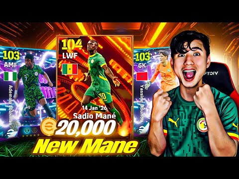 20,000 Coins New Sadio Mane + Lookman + Bounou Africa Cup of Nations Pack Opening in efootball 26