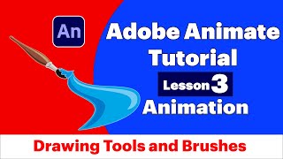 Adobe Animate Tutorial for Beginners (3) - Drawing tools and brushes