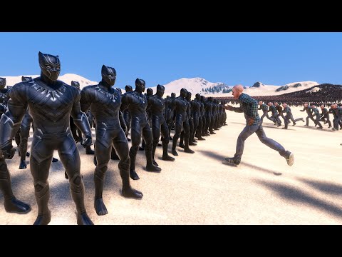 150 BLACK PANTHER Vs 20,000 RUNNER ZOMBIES ULYIMATE EPIC BATTLE SIMULATOR UEBS