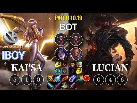VG iBoy Kai'Sa vs Lucian Bot - KR Patch 10.19