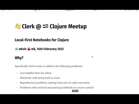 Meetup #146: Clerk