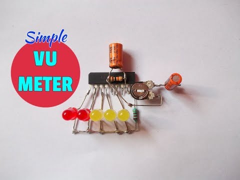 Simple Led VU Meter Circuit..VU Meter Using 1403 IC..Simple Electronics Project.. Video