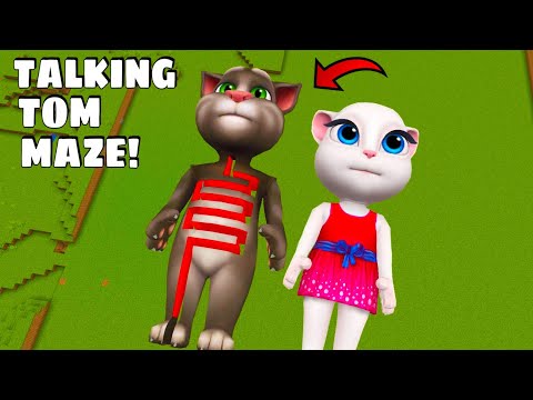 TALKING TOM AND ANGELA MAZE - Gameplay in Minecraft - Coffin Meme