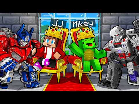 JJ and Mikey Became TRANSFORMERS KINGS in Minecraft - Maizen