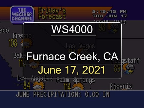WeatherStar 4000 Simulated - Furnace Creek, CA - June 17, 2021