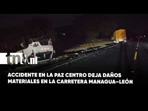 Accidente de tránsito en La Paz Centro deja cuantiosos daños materiales