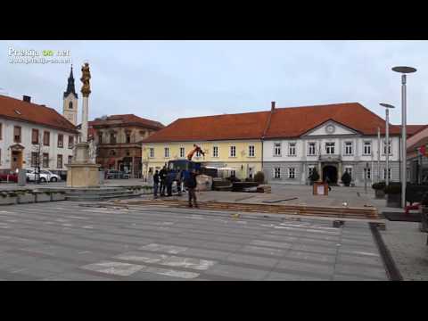 Postavljanje drsališča v Ljutomeru