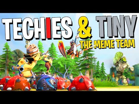 "Throw Him To Me DAD!" The Techies & Tiny Meme Team - DotA 2