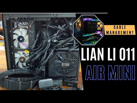 🤔 How I Cable Manage Lian Li O11 Air Mini with lots of fans and rgb hubs (Time-lapse) | PCCM-42