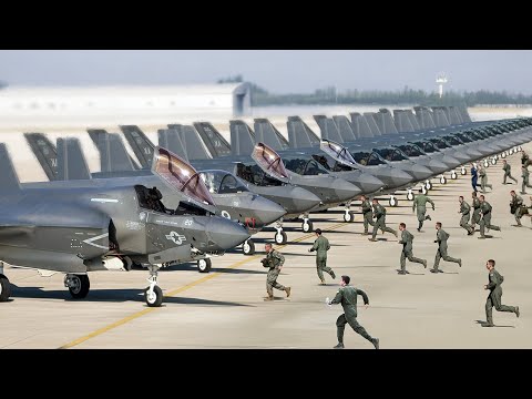 How US Air Force Pilots Rush for Their Super Advanced Jets During Scary Mass Takeoff
