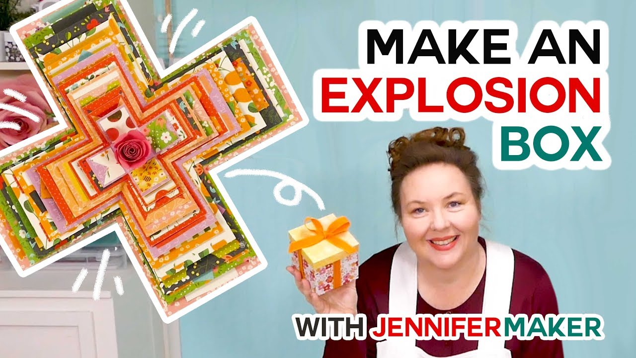 Easy Explosion Box Card Tutorial For The Cricut With Free Svg File Jennifer Maker Youtube Video No Ads Download