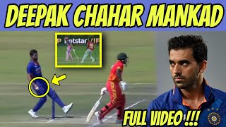 SHOCKING - Deepak Chahar Mankad Wicket 😱 | CSK FAN REACTION