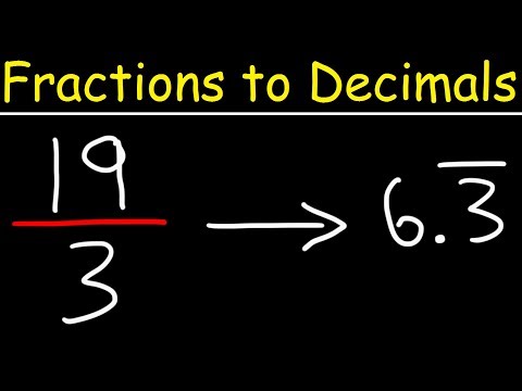How To Convert Improper Fractions & Mixed Numbers To Decimals Using Long Division