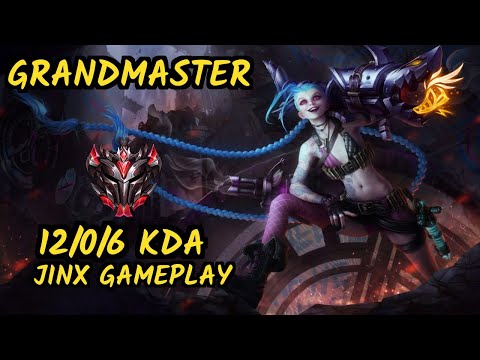 XL Innaxe (JINX) vs CAITLYN - 12/0/6 KDA BOTTOM ADC GAMEPLAY - EUW Ranked GRANDMASTER
