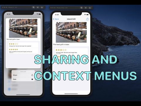 Using UIContextMenu and UIActivityViewController - RestApp Part 3