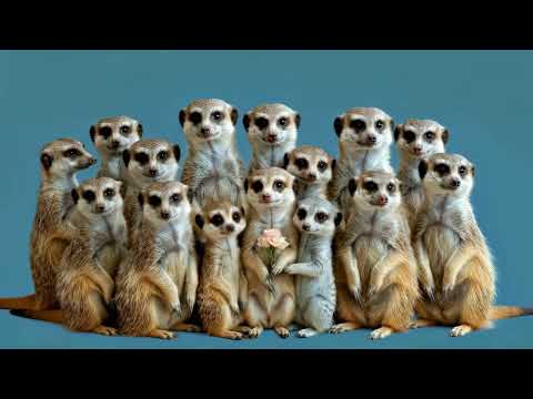 Meerkats love flowers 4K green screen #vfxassets #greenscreen