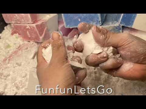 Pink Pearl & Blue  Gym Chalk - ASMR CRUSHING | FRESH GC