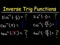 Evaluating Inverse Trigonometric Functions
