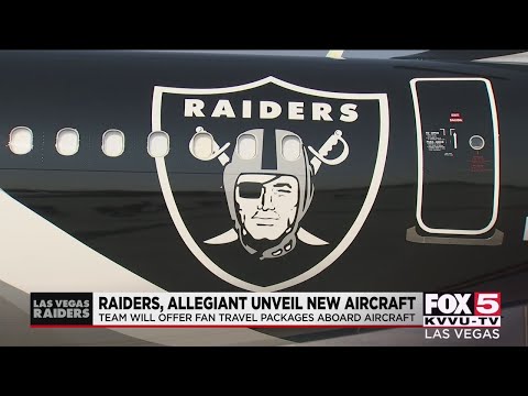 Allegiant Airlines unveils new Las Vegas Raiders-themed plane