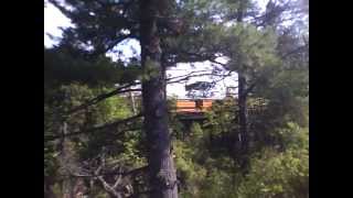 preview picture of video 'SD18 Lester River excursion train over the Tischer Creek bridge.'
